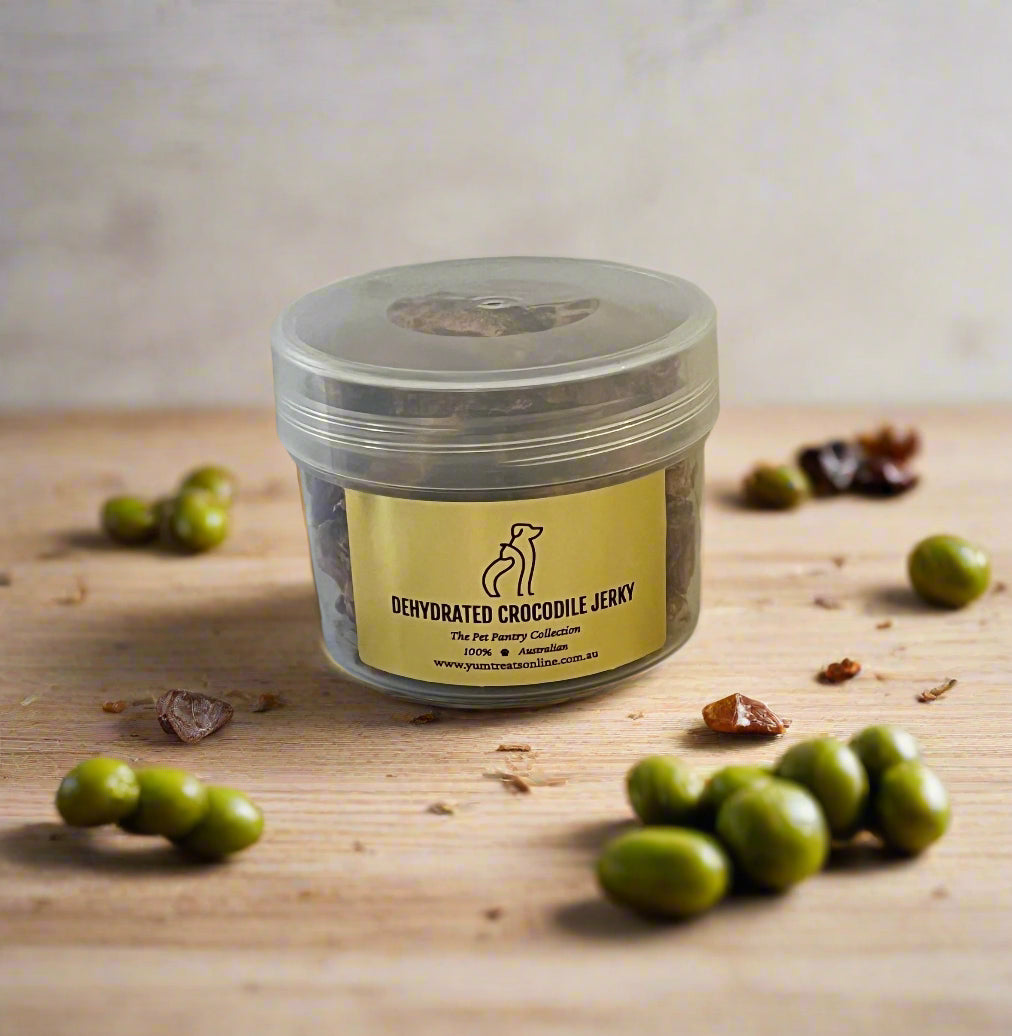 Dehydrated Crocodile Jerky - The Pet Pantry Collection - Yum Dog Treats Online