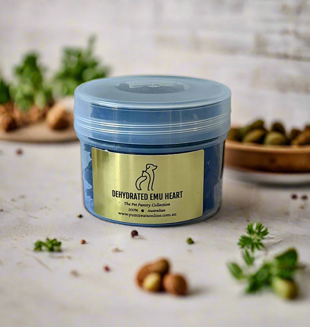 Dehydrated Emu Heart - The Pet Pantry Collection - Yum Treats Online