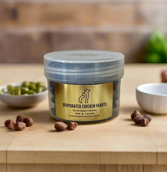 Dehydrated Chicken Hearts - Yum Dog Treats Online