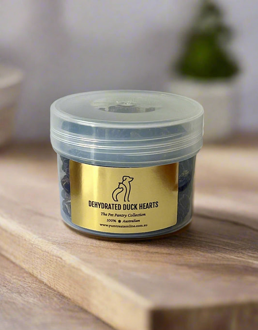 Dehydrated Duck Hearts - The Pet Pantry Collection - Yum Dog Treats Online