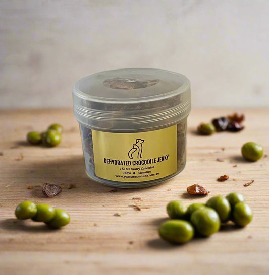 Dehydrated Crocodile Jerky - The Pet Pantry Collection - Yum Dog Treats Online